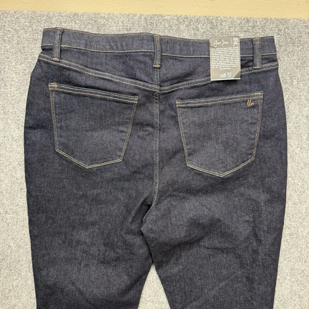 Lularoe Flare Jeans Women's size 32‎ Dark wash 32x32 Denim